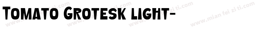 Tomato Grotesk light字体转换